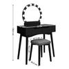Toaletný stolík s taburetom v minimalistickom dizajne RDT