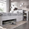 Dizajnová posteľ s úložným priestorom Ely mat white