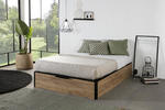 Študentská posteľ Brooklyn s úložným priestorom oak black