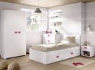 Kompaktná detská posteľ Chic, white-pink