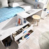 Kompaktná detská posteľ Chic, white-blue