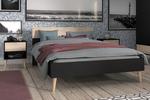 Nábytok do spálne v škandinávskom dizajne, kolekcia Aalborg, black