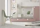 Detská izba pre tri dievčatá - kolekcia Bo7 pink, white, oak