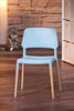 Jedálenská stolička v modrom prevedení