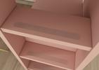 Poschodová posteľ pre troch s šatníkovou skriňou Multi antique pink