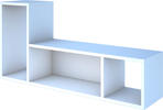 Poschodová posteľ s priestorom Reversi - smoky blue