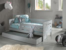 Detská posteľ pre predškoláka so šuplíkom Toddi basic grey