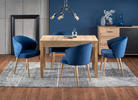 Jedálenská zostava rozkladací stôl a štyri stoličky Diego blue