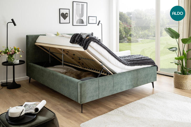 Čalúnená posteľ s priestorom 180 Lozzan green