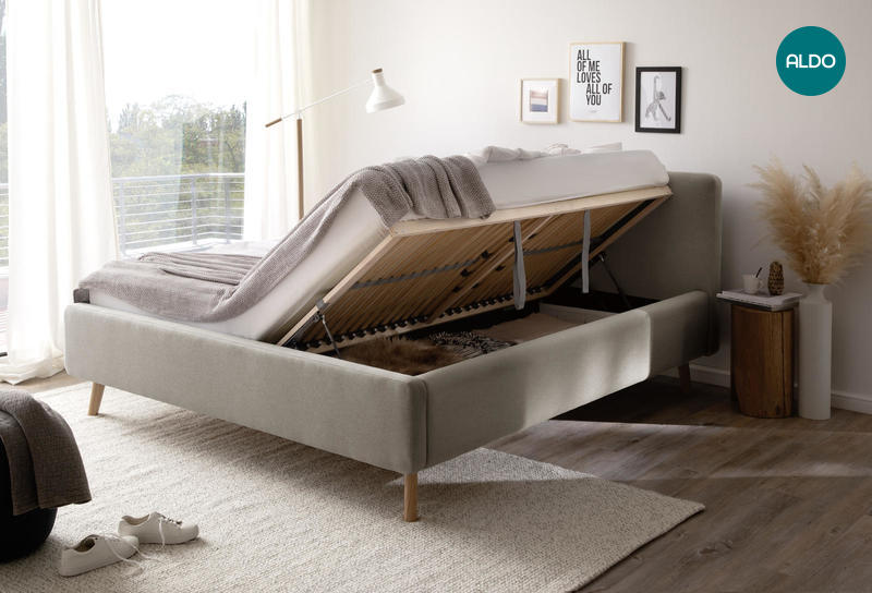 Čalúnená posteľ s priestorom 180 Mathew taupe