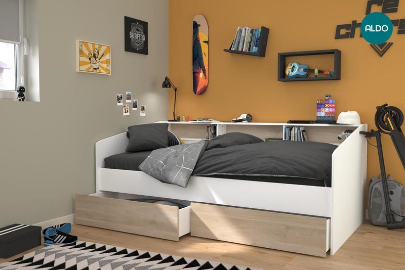 Detská posteľ so zásuvkami pre chlapca Sleep oak