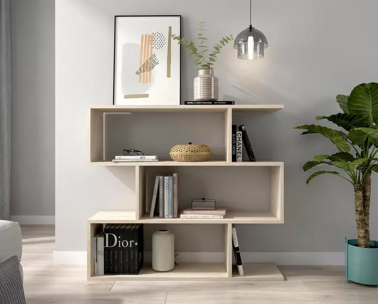 Dizajnový regál Lis Baja white small