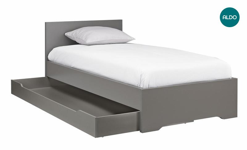 Detská posteľ s prístelkou šedá G55