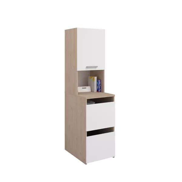 Nábytok do kúpeľne Laundry set oak, white