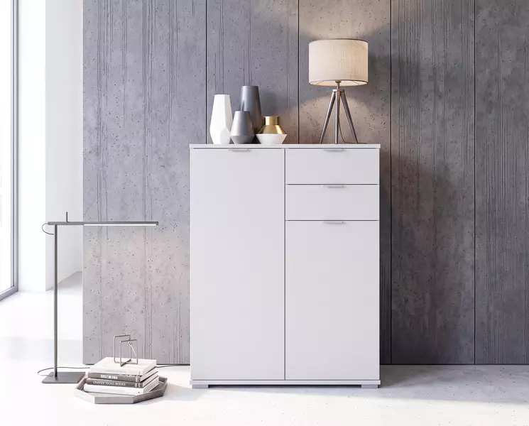 Biela komoda Simply door