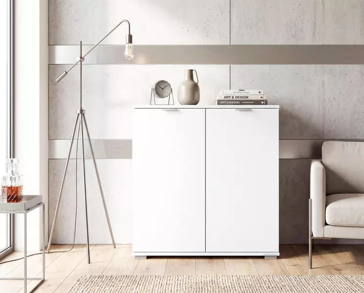 Biela komoda Simply door