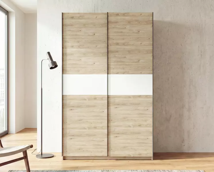Šatníková skriňa s posuvnými dverami 200 cm dub / biela Barcelo II