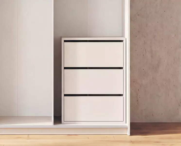 Šatníková skriňa s posuvnými dverami 120 cm kašmír / biela Barcelo II