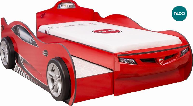 Detská posteľ s prístelkou auto Champion 90-190 - red