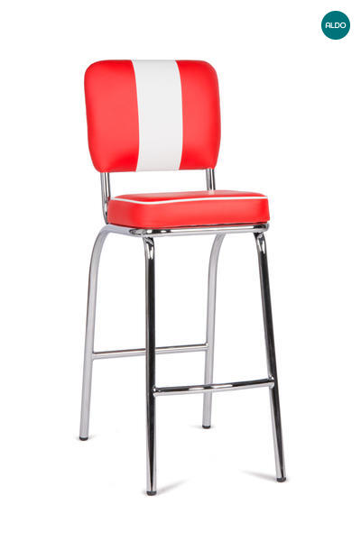 Červená barová stolička Elvis