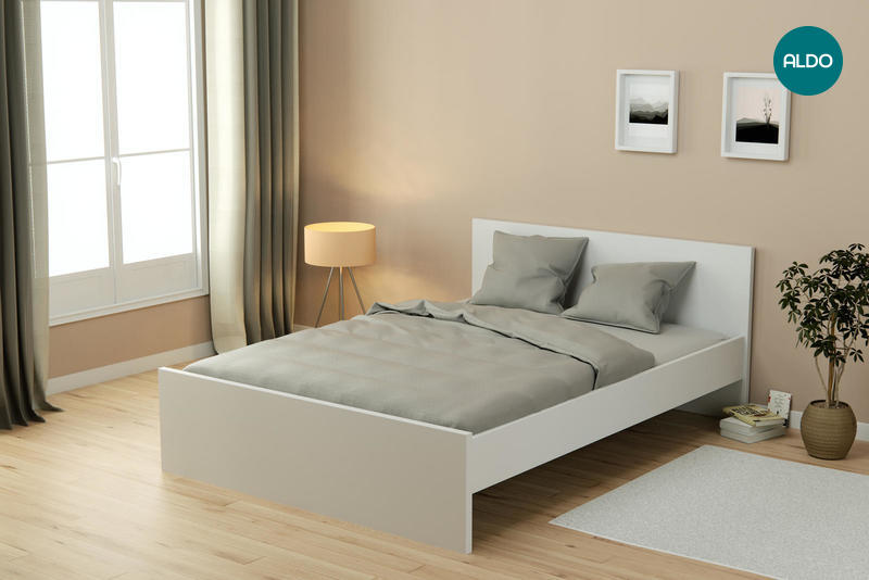 Moderná posteľ biela 140 Haven