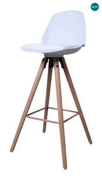 Extra biela barová stolička OSLO