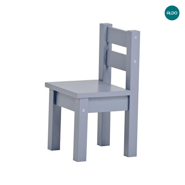 Sivá stolička z masívu pre deti Mads