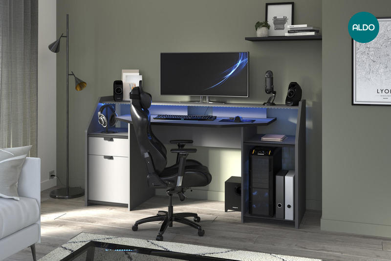 PC písací stôl Set-up čierny