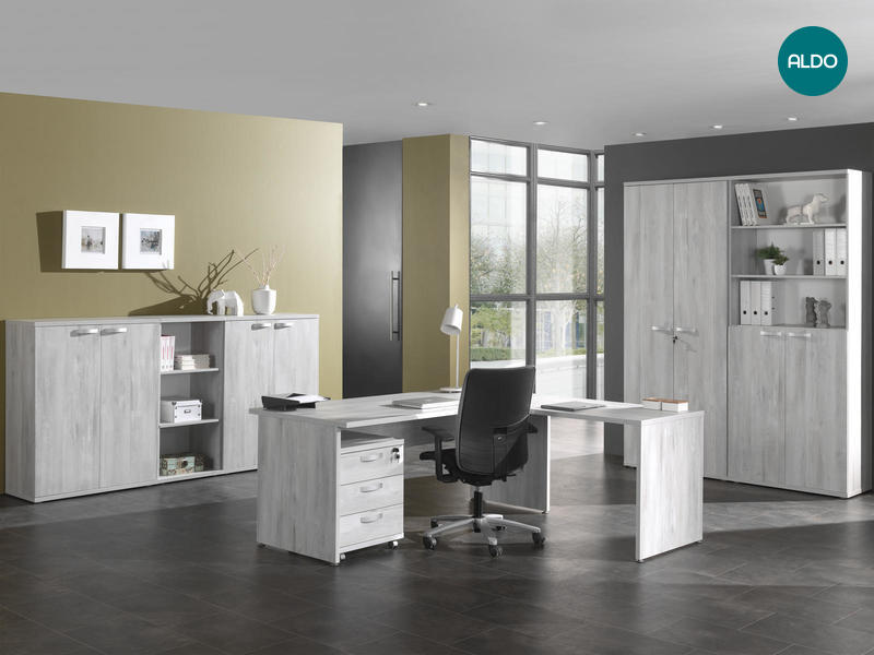 Zostava nábytku pre vybavenie kancelárie Turbo II - vintage grey