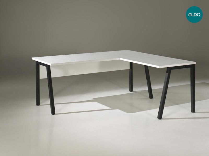 Rohový kancelársky stôl Pronto 180 biely