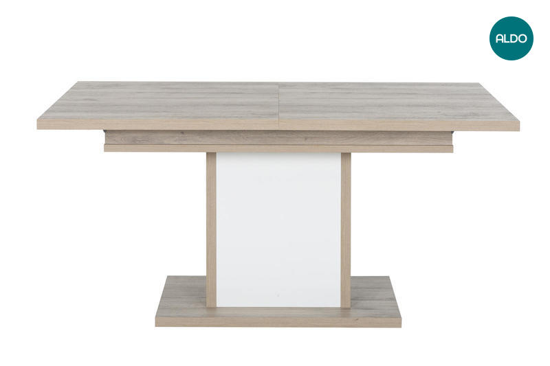 Dizajnový rozkladací jedálenský stôl Aston oak, white