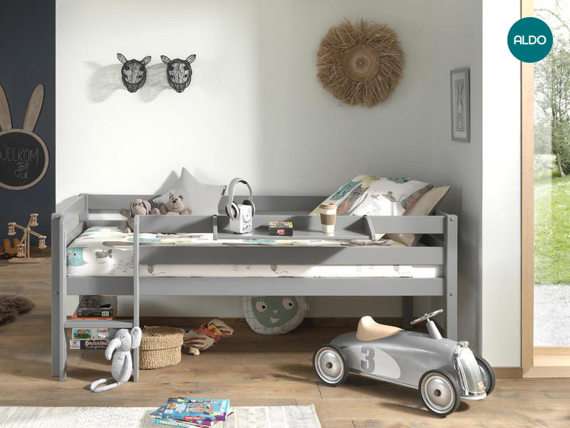 Detská posteľ vyvýšená Pino grey