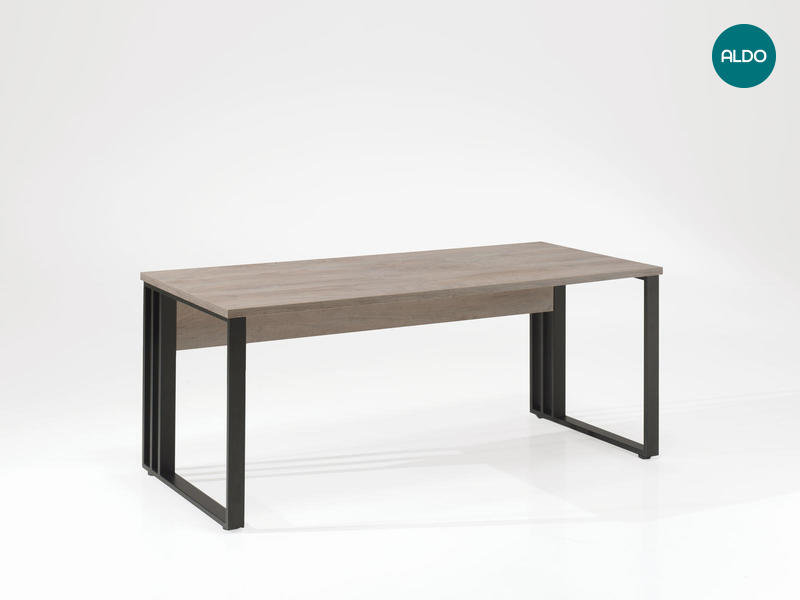 Kancelársky stôl s kovovou konštrukciou Rio oak medium